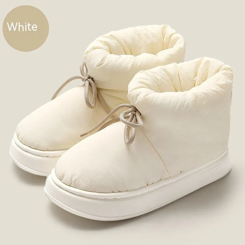 High Top Down Cotton Slippers For Women In Winter - Bellarte Enchanté High Top Down Cotton Slippers For Women In Winter